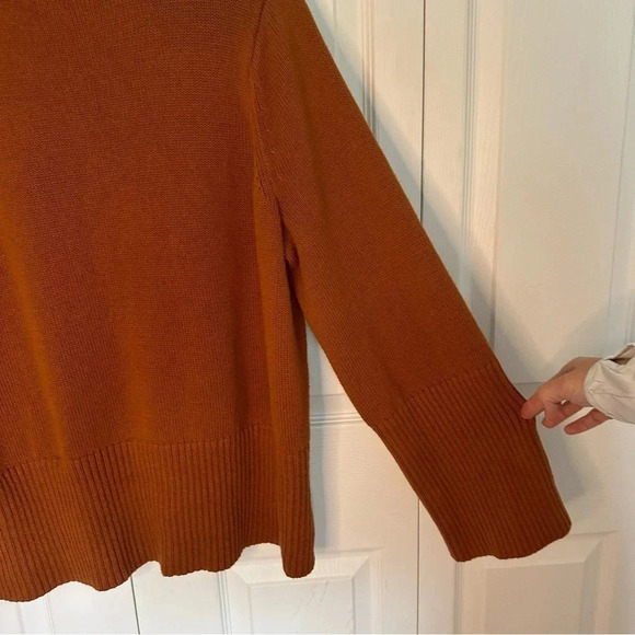 Free Assembly Women's Ribbed Turtleneck Sweater Burnt Orange Size Large - Picture 4 of 13
